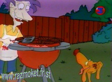 Hubert aimerait bien gouter  la viande de Jean-Roger.