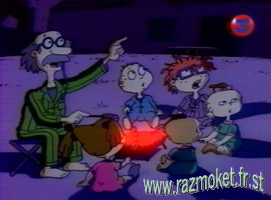Grand-pre explique les toiles aux Razmokets.