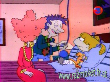 Stu and Did are waiting on Angelica (and her leg) hand and foot.